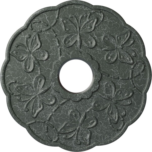 Ekena Millwork Terrones Butterfly Medallion (Canopies up to 3 7/8"), 17 7/8"OD x 3 7/8"ID x 1"P, Athenian Green CM17TSAGC - main